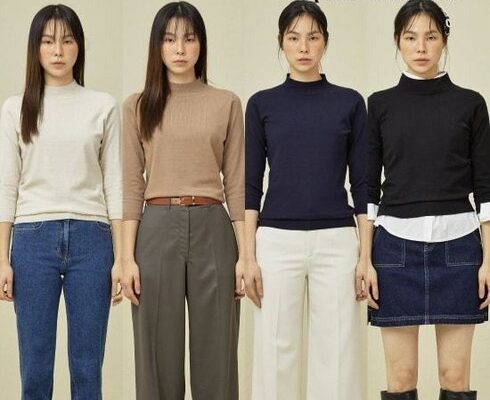 스타일리시한 디자인 23FW 라삐아프 NEW시그니처 터틀넥 풀오버 4종 전문가 강력 추천